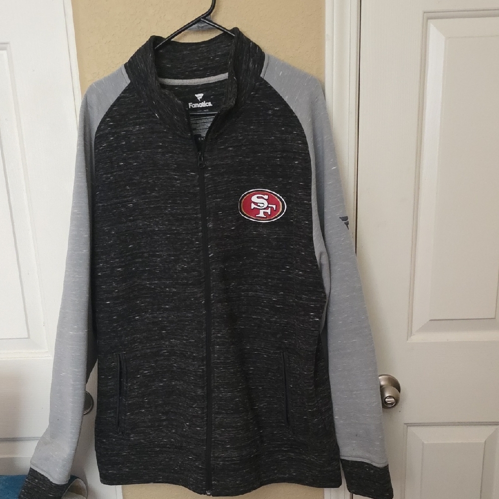 Fanatics Black and Gray Full-Zip Jacket